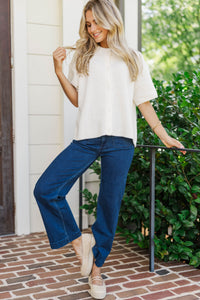 Top Of Class Cream Short Sleeve Cardigan