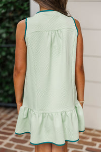 Girls: The Rosalie Mint Green Textured Dress