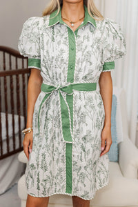 NURSING COLLECTION: Dressed For It Green Floral Dress