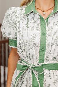 NURSING COLLECTION: Dressed For It Green Floral Dress