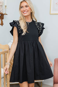 NURSING COLLECTION: Perfectly Lovely Black Embellished Dress