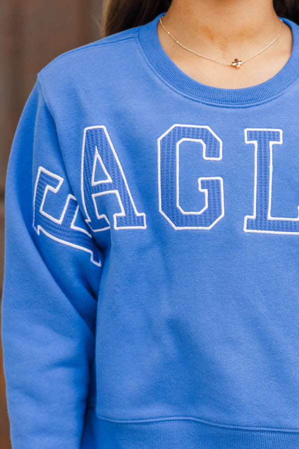 Girls: Go Eagles Royal Blue Sweatshirt