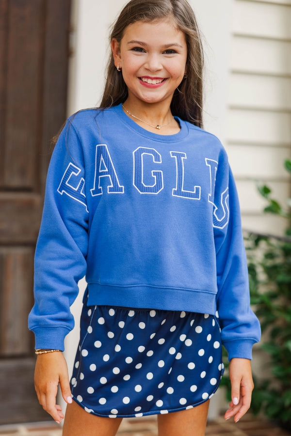 Girls: Go Eagles Royal Blue Sweatshirt