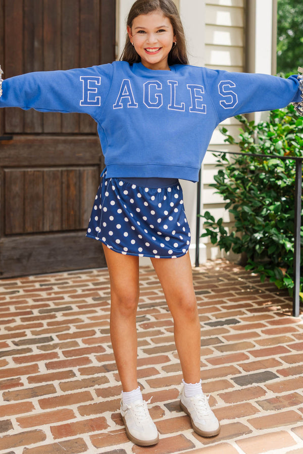Girls: Go Eagles Royal Blue Sweatshirt