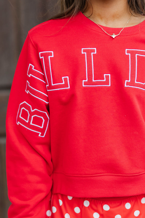 Girls: Go Bulldogs Red Sweatshirt