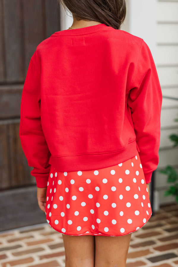 Girls: Go Bulldogs Red Sweatshirt