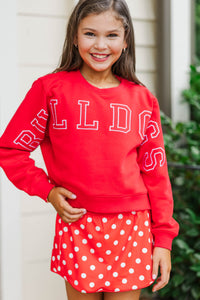 Girls: Go Bulldogs Red Sweatshirt