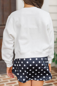 Girls: Go Lions White Sweatshirt