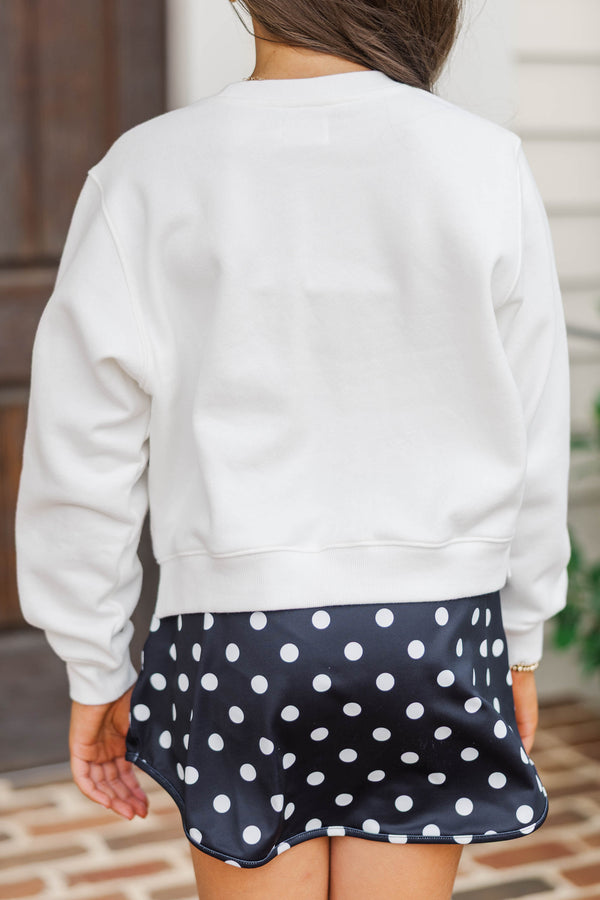 Girls: Go Lions White Sweatshirt