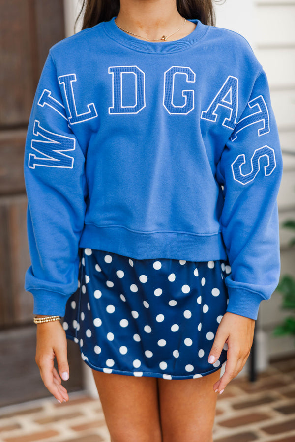 Girls: Go Wildcats Royal Blue Graphic Sweatshirt