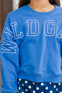 Girls: Go Wildcats Royal Blue Graphic Sweatshirt