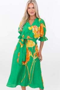 Couldn’t Love It More Green Floral Midi Dress