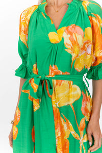 Couldn’t Love It More Green Floral Midi Dress