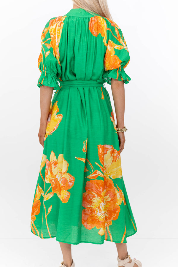 Couldn’t Love It More Green Floral Midi Dress