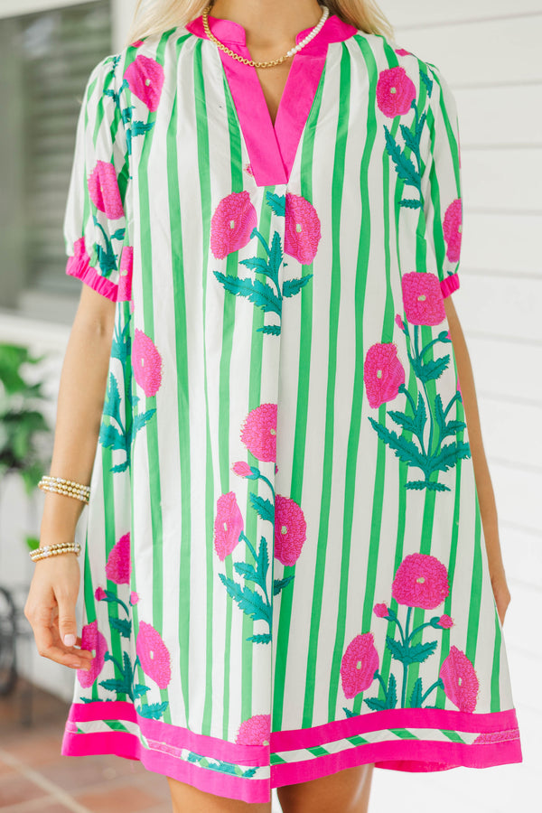 Can’t Say No Green Medallion Dress