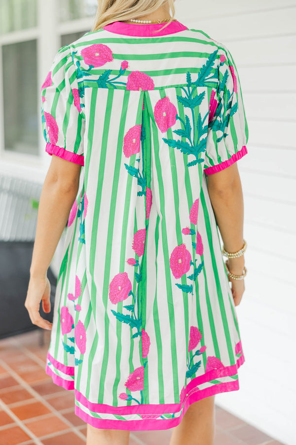 Can’t Say No Green Medallion Dress