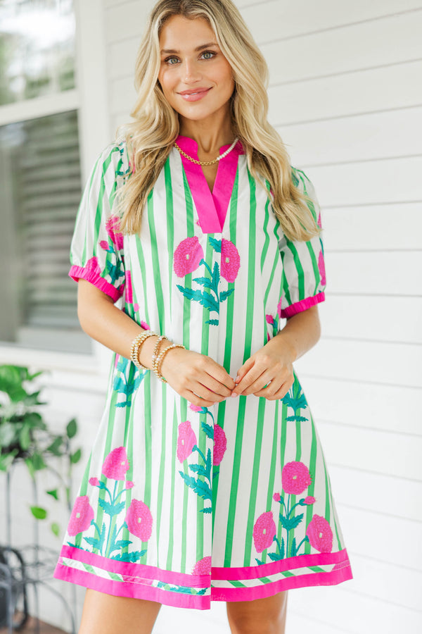 Can’t Say No Green Medallion Dress