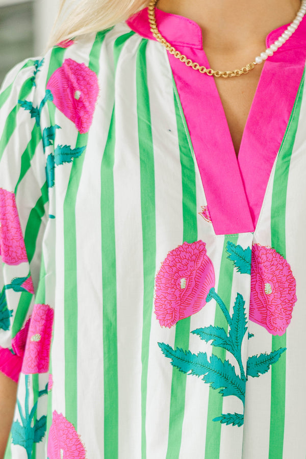 Can’t Say No Green Medallion Dress