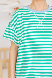 NURSING COLLECTION: It’s A Dream Green Striped Top