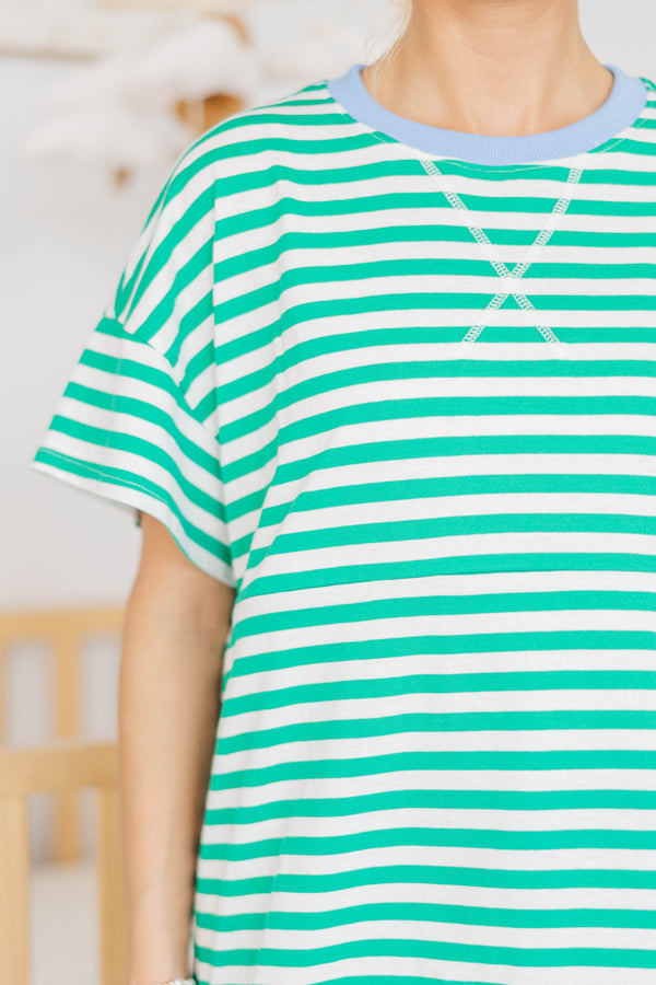 NURSING COLLECTION: It’s A Dream Green Striped Top