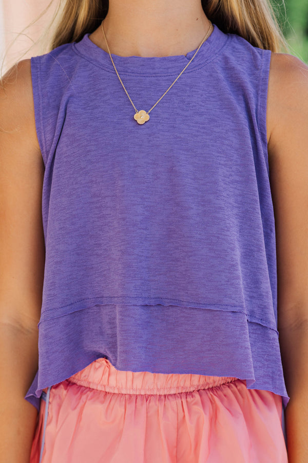 Girls: Little Explorer Purple Tank