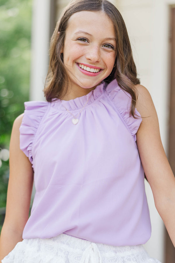 Girls: The Maisie Lavender Top