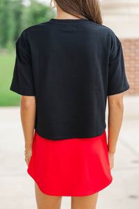 First Down Fun Gold Sequin Football Black Top
