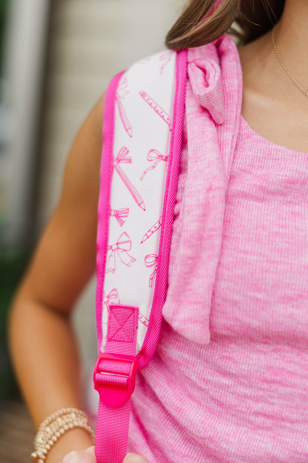 Girls: Preorder: The Annette Pink Pencils And Bows Backpack