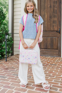 Girls: Preorder: The Clarissa Pink Bows Print Lunchbox