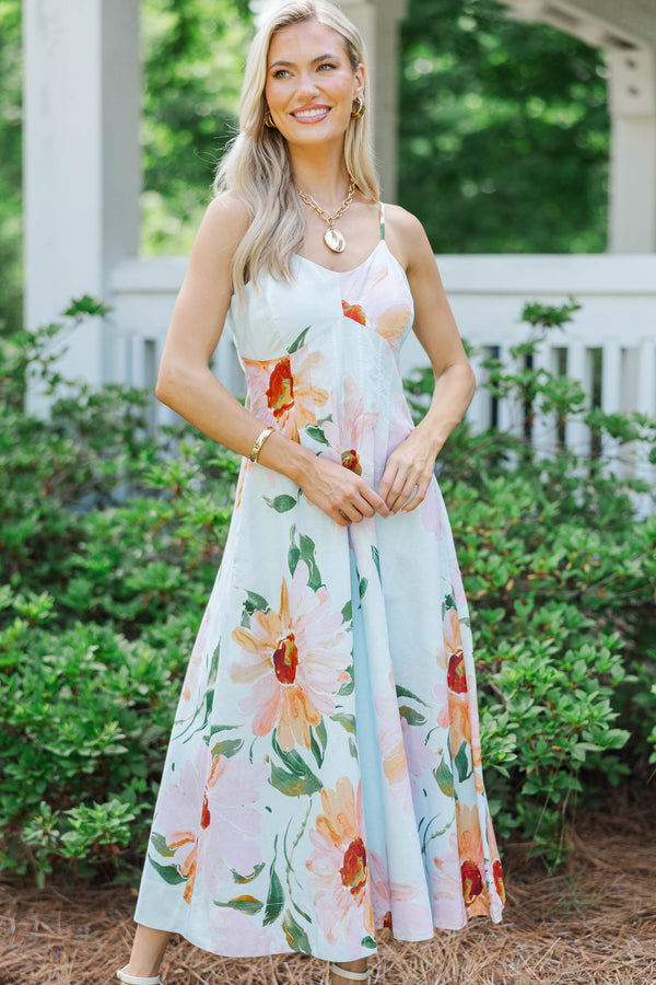 Stolen Moments Light Blue Floral Midi Dress – Shop the Mint Stolen Moments Light Blue Floral Midi Dress – Shop the Mint