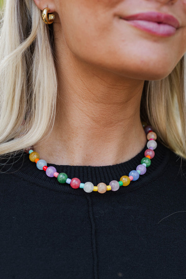 Treasure Jewels: Happy Hues Multicolored Beaded Necklace