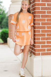 Girls: Tailgate Then Touchdown Orange Tigers Sequin Top