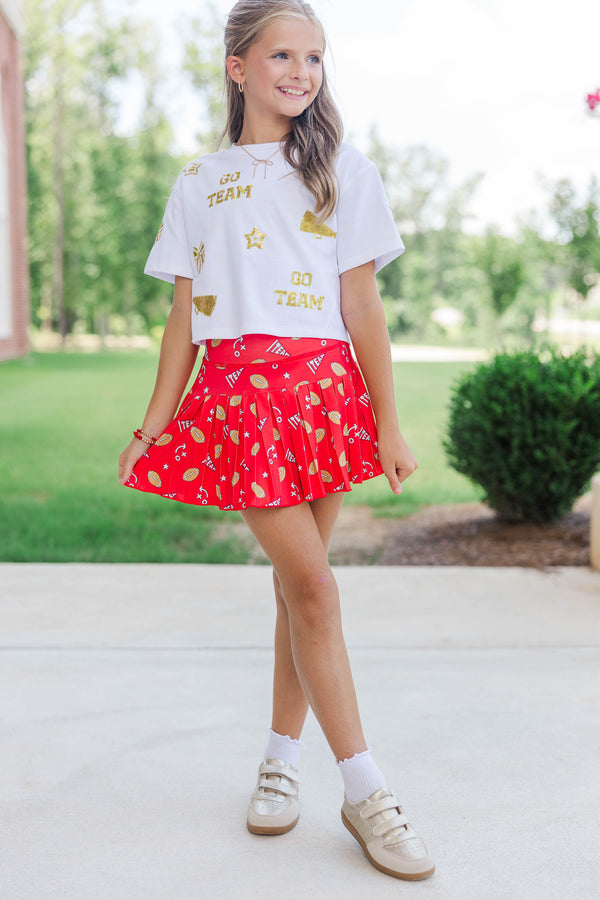 Girls: Go Team Go Gold Gameday Sequin Top