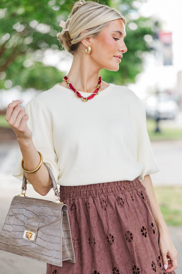 Treasure Jewels: Standout Style Burgundy Necklace