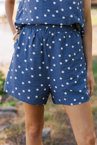 Forever Lovely Blue Polka Dot Shorts