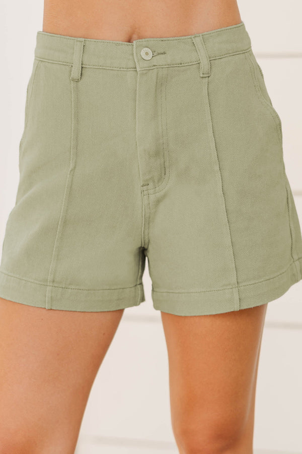 Cottage Charm Olive Shorts