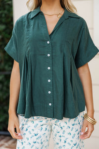 Take Me Along Emerald Blouse
