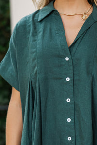 Take Me Along Emerald Blouse