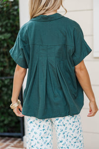 Take Me Along Emerald Blouse
