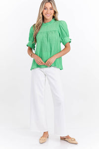 Ivory Garden Green Blouse