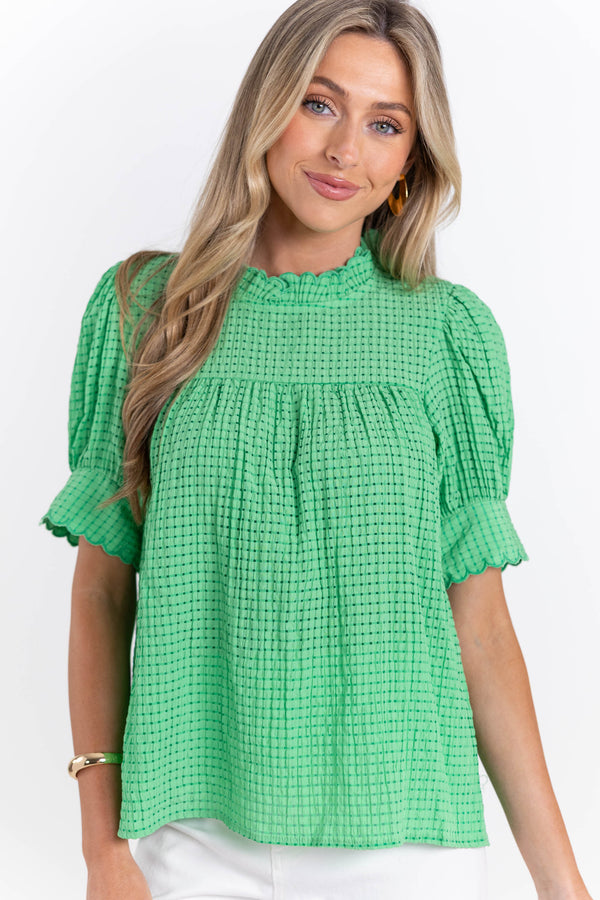 Ivory Garden Green Blouse