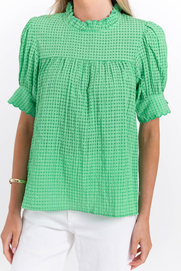 Ivory Garden Green Blouse