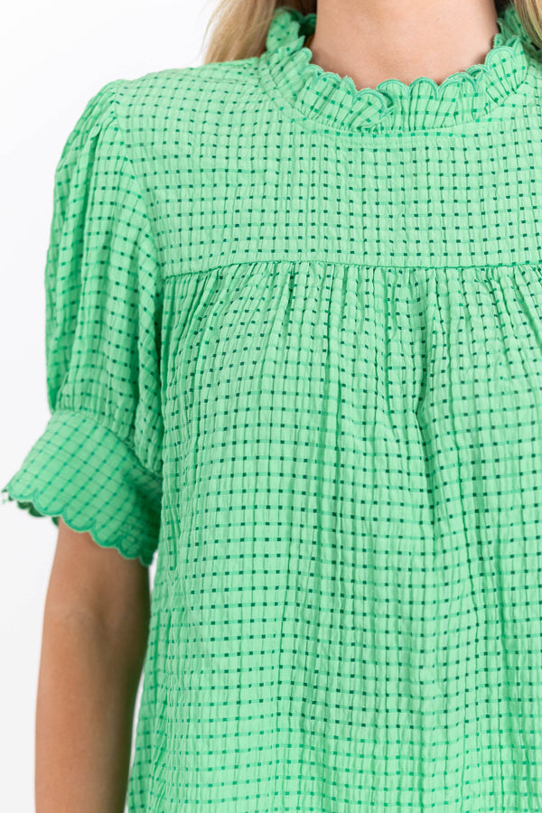 Ivory Garden Green Blouse