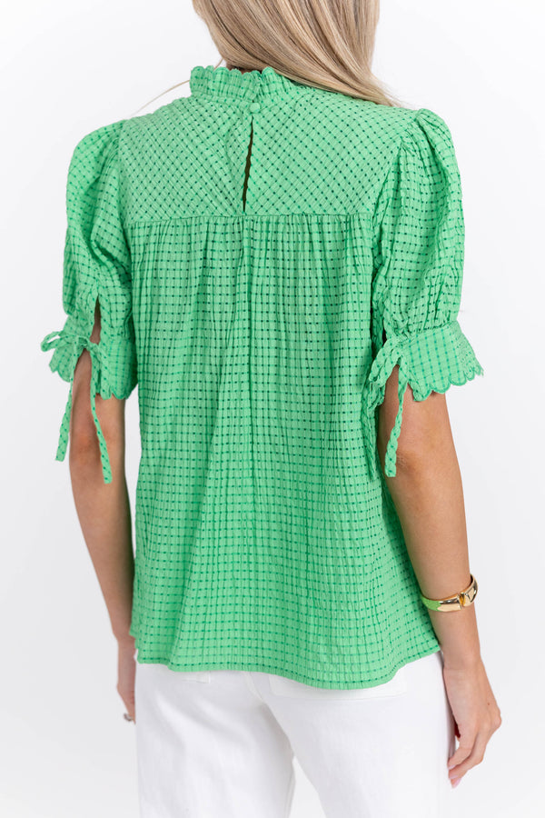 Ivory Garden Green Blouse