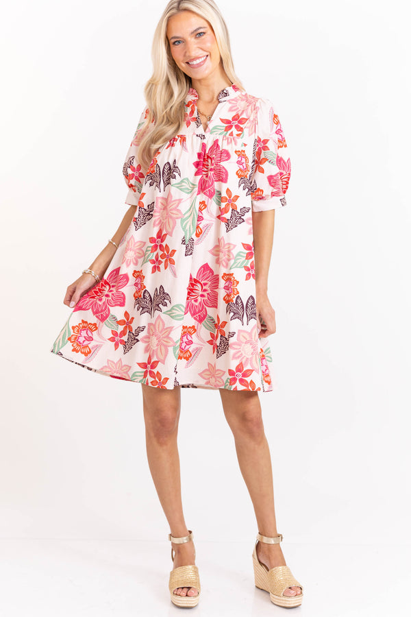 Southern Belle Pink Floral Dress