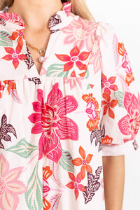 Southern Belle Pink Floral Dress