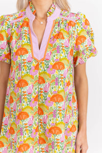 Pretty As Ever Orange Floral Dress