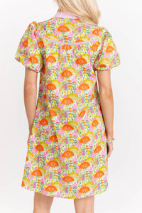 Pretty As Ever Orange Floral Dress