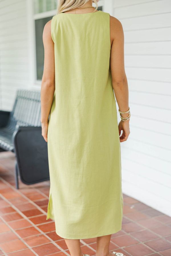 Madison Avenue Green Midi Dress