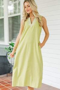 Madison Avenue Green Midi Dress